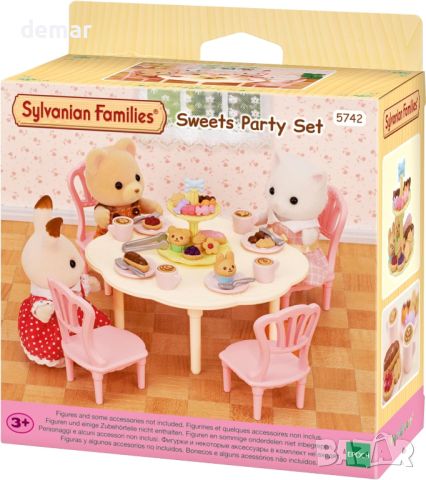 Sylvanian Families - 5742 Комплект мебели за парти за куклена къща, игра за малки деца, снимка 5 - Образователни игри - 45373781