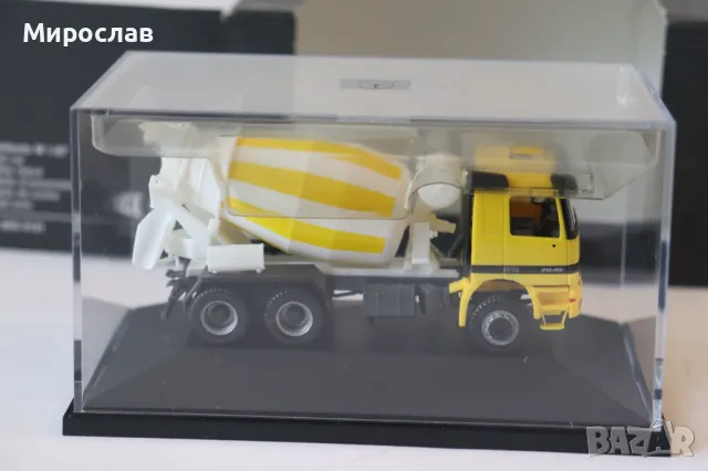 HERPA H0 1/87 MERCEDES BENZ ACTROS БЕТОНОВОЗ КАМИОН МОДЕЛ ТИР, снимка 5 - Колекции - 49977957