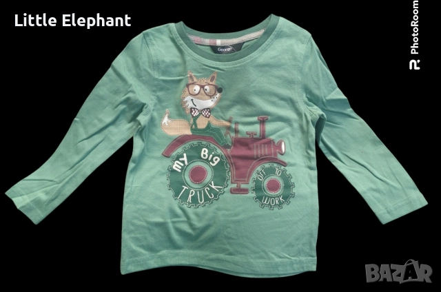Блузка с дълъг ръкав за момченце на 9-12 месеца"My big truck",Англия/нова