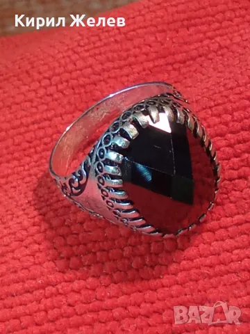 РАЗКОШЕН СКЪПОЦЕНЕН СРЕБЪРЕН ПРЪСТЕН СРЕБРО 925 с ОГРОМЕН БЛЕСТЯЩ ЮВЕЛИРНО ФАСЕТИРАН МАРКАЗИТ 27206, снимка 16 - Пръстени - 49913306