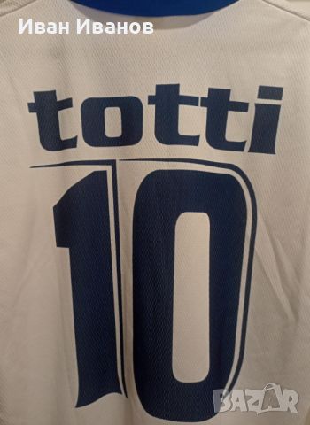 Уникална тениска на Францеско Тоти - Италия, снимка 2 - Футбол - 45823346