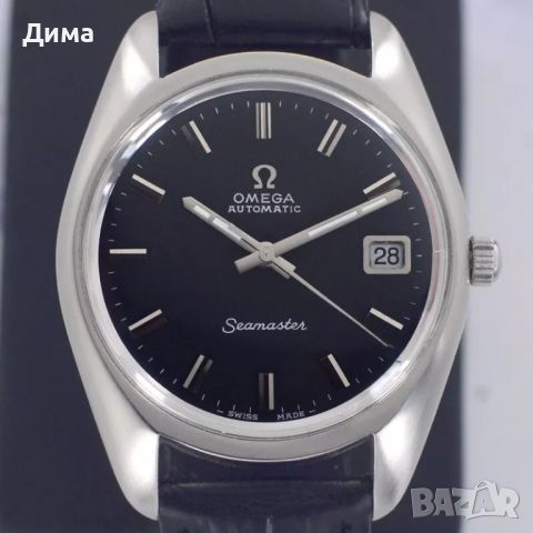 Omega Seamaster Автоматичен, Черен циферблат, 36 мм, Дата, 24 Камъка, снимка 5 - Мъжки - 46692811