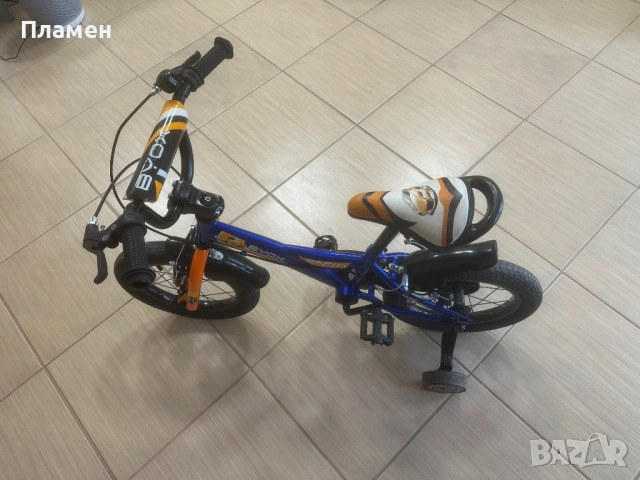 Детскo колело BYOX Rapid 14" с помощни колела, снимка 4 - Детски велосипеди, триколки и коли - 53826467