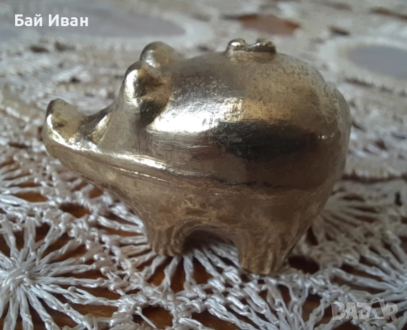 Красиво,масивно бронзово/ месингово прасенце- късметлийско!, снимка 6 - Антикварни и старинни предмети - 52421820