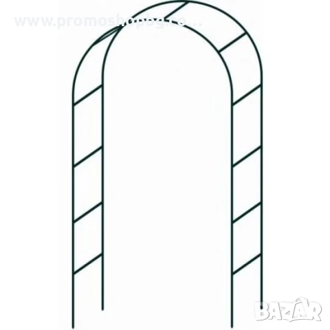 Арка за цветя, за градина 235 х 135 х 38 см, Тъмно зелена, снимка 7 - Градински мебели, декорация  - 51677534
