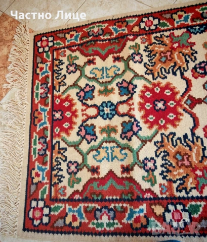 Прекрасен Старинен Оригинален Чипровски Котленски Килим Пътека Неизползван , снимка 6 - Антикварни и старинни предмети - 48933562