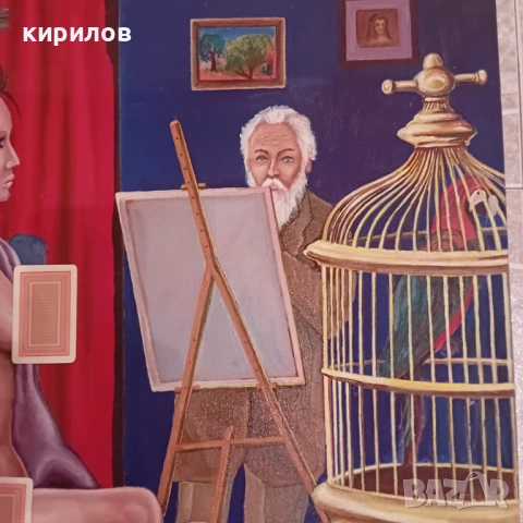 Голяма картина с дамски портрет, снимка 2 - Картини - 50823383