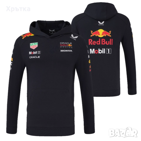 Red Bull Racing F1 Teamline Hoodie - Оригинален мъжки суитшърт, снимка 5 - Суичъри - 52727392