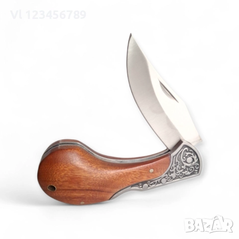 Сгъваем нож гравиран "Woodland Classic" – дървена дръжка