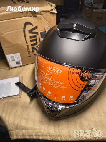 Модулна каска VINZ Santos със слънцезащитен сенник | Одобрена по ECE 22.06 Л размер , снимка 12 - Аксесоари и консумативи - 52431024