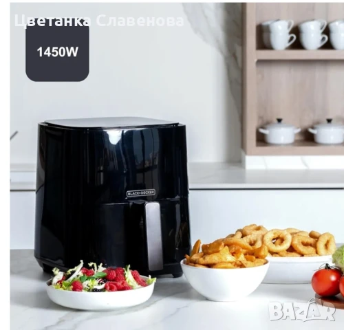 Еърфраер Black & Decker BXAF5000E 5 л.,1450W, снимка 2 - Фритюрници - 50628547