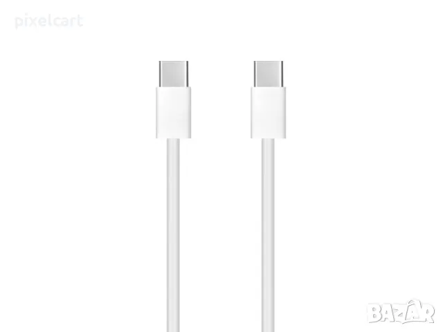 Кабел от USB-C към USB-C, fast charging, 2 м., Бял, снимка 1 - USB кабели - 47992741