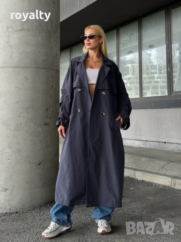 Дамски Дълъг Тренч, снимка 2 - Якета - 52221496