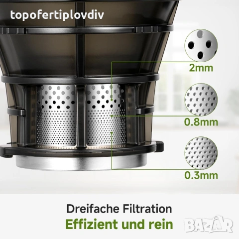 Сокоизтисквачка AMZCHEF 250 W Automatic,Гаранция, снимка 4 - Сокоизстисквачки и цитрус преси - 54155540