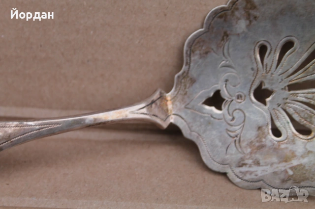 Английска сребърна лъжица, снимка 3 - Колекции - 53828883