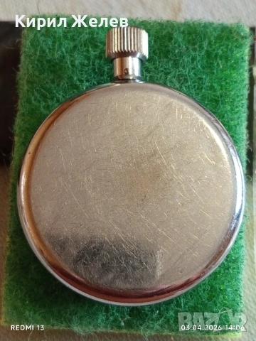 Винтидж механичен хронометър TIM SWITZERLAND рядък за КОЛЕКЦИОНЕРИ 41444, снимка 6 - Антикварни и старинни предмети - 54078485