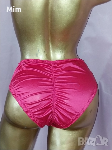  Резервирани XL Сатенена бикина в червено и бяло , снимка 4 - Бельо - 52770425