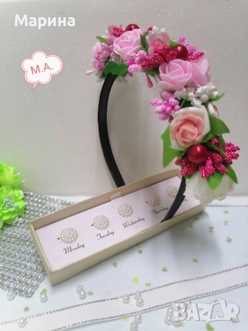 Китка за глава, вариант 31, снимка 9 - Аксесоари за коса - 54183239