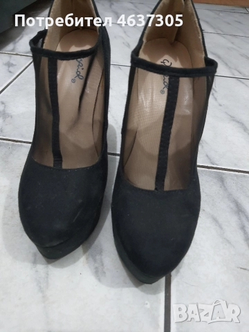 маркови транспарантни обувки с ток, снимка 3 - Дамски обувки на ток - 52613614