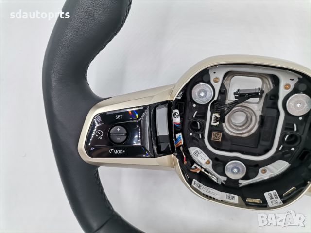 Мултифункционален Черен Кожен Волан BMW IX I20 - Перфектен, снимка 4 - Части - 45941803