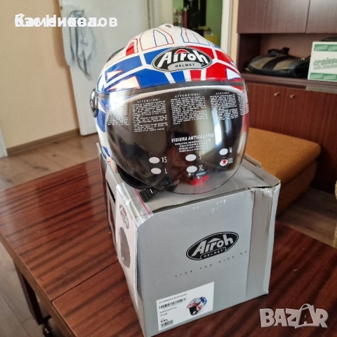 Чисто нова каска Airoh JT Convert Blue Gloss XXL 63 см.