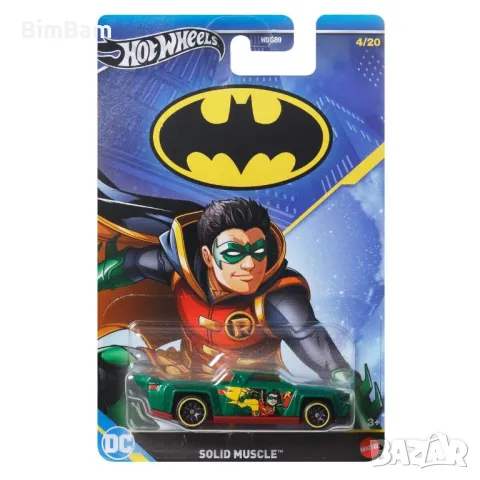 Оригинална количка Hot Wheels BATMAN - Robin Solid Muscle, снимка 1 - Коли, камиони, мотори, писти - 46940766