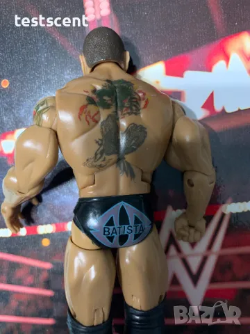 Екшън фигура WWE Батиста Batista Dave Bautista Jakks Deluxe Aggression figure играчка, снимка 14 - Колекции - 48438415