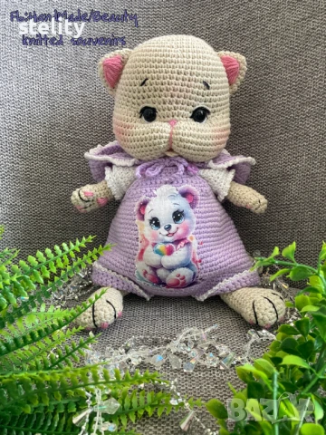 Плетена играчка коте