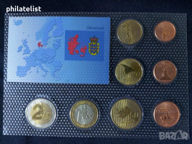 Пробен Евро сет - Дания 2006, 8 монети, снимка 3 - Нумизматика и бонистика - 46463695