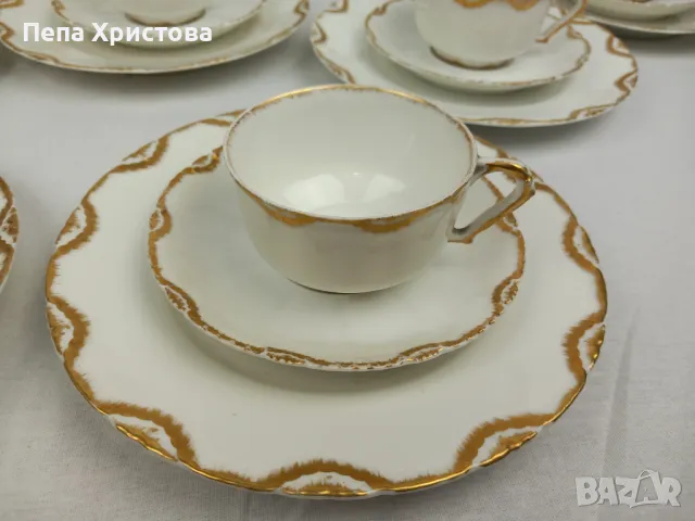  Limoges  -Сервиз за чай и торта  за 10 човека., снимка 8 - Сервизи - 48487672