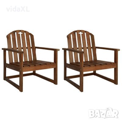vidaXL Градински столове, 2 бр, акациево дърво масив(SKU:310266, снимка 1 - Градински мебели, декорация  - 45951171