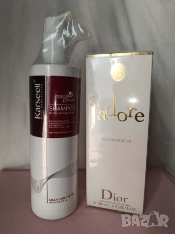 Промо комплект 50-дамски парфюм Jadore+шампоан за изтощена коса