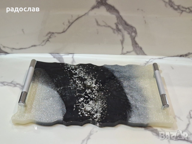 Поднос епоксидна смола , снимка 2 - Сервизи - 53662478