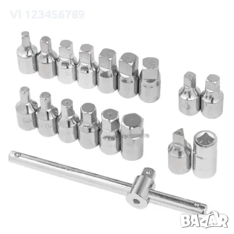 Универсален комплект ключове за картер пробки 18 части FORSAGE, снимка 3 - Ключове - 53818369