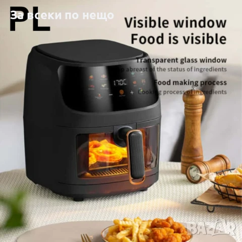 Уред за готвене с горещ въздух Silver Creast, 8 литра,2400w Код P1038, снимка 2 - Други - 51389765