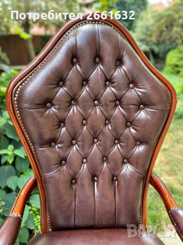 Луксозен офис стол Chesterfield, снимка 7 - Столове - 46551745