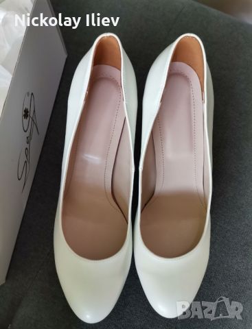 Продавам сватбени обувки hand made , снимка 1 - Дамски обувки на ток - 45350461