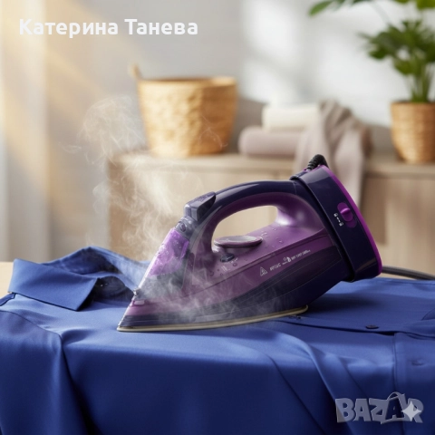RAF Безжична парна ютия 2400W с керамична плоча – двойна функция за парно и сухо гладене, 483, снимка 3 - Ютии - 52383432