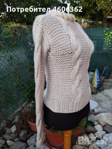 ръчно изплетен пуловер , снимка 4 - Жилетки - 52116951