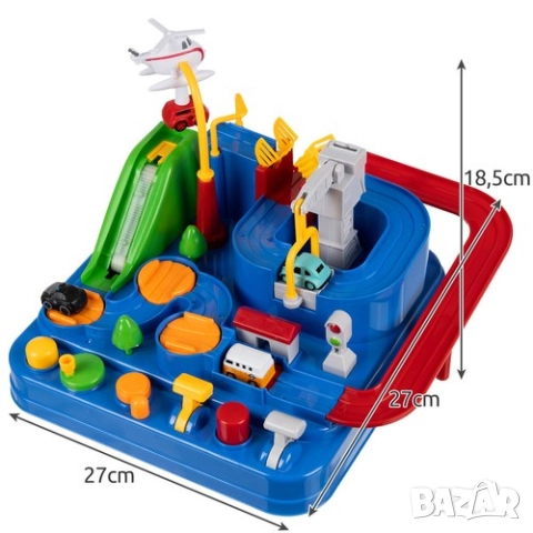 Писта с колички /Детска писта за колички /Писта за коли с препятствия, снимка 2 - Коли, камиони, мотори, писти - 52599196