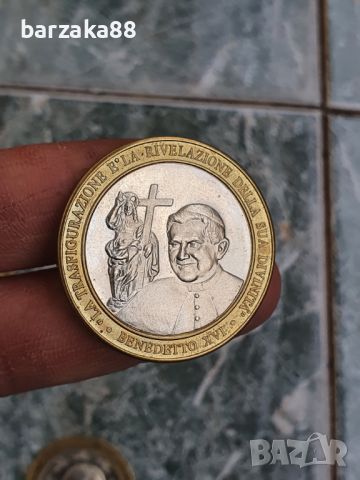 Монети Токен 3 броя Папа Банедикт XVI, снимка 6 - Нумизматика и бонистика - 46065371
