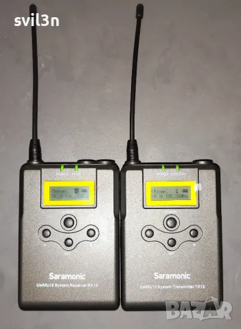 Микрофон Saramonic UwMic15 RX15 + TX15 (приемник и предавател), снимка 4 - Микрофони - 50133516