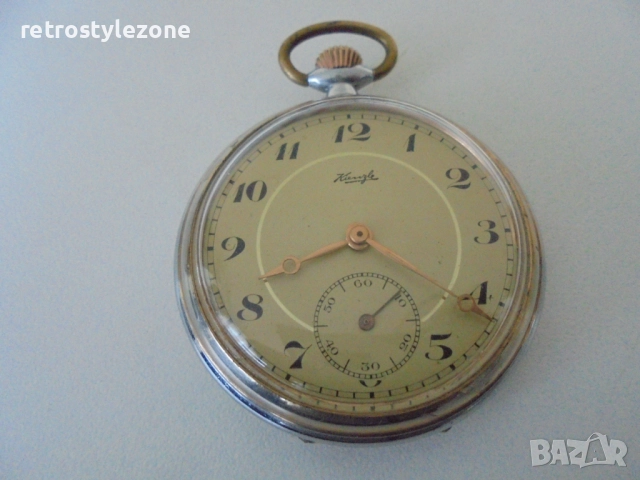 № 8371 Стар джобен часовник Kienzle   , снимка 7 - Антикварни и старинни предмети - 52436629