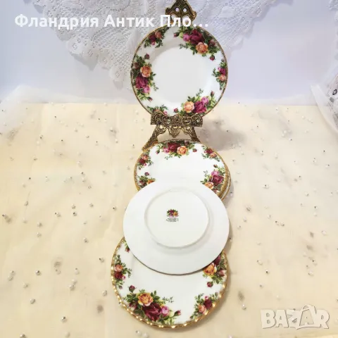 Комплект от шест чинии Royal Albert "Old Country Roses", снимка 6 - Сервизи - 49435099