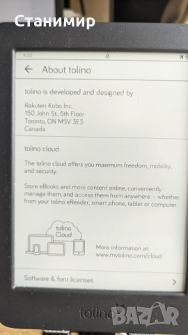 Tolino page 2 електронна книга с подсветка и качени над 800 книги, снимка 5 - Електронни четци - 52545084