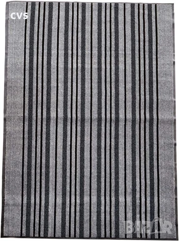 Изтривалка за врати AmazonBasics, 120 x 300 см, Против хлъзгане, Сива на ивици, снимка 2 - Изтривалки - 52658828