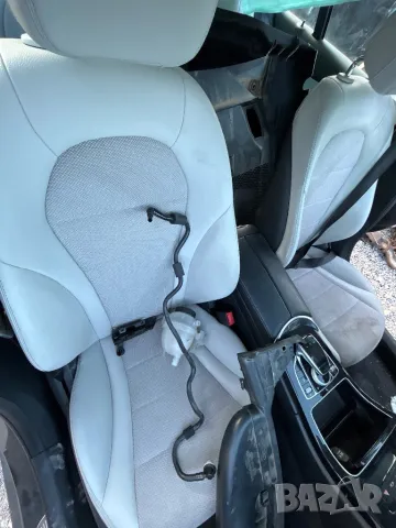 мерцедес ц класа 2016 полукожен салон бял 