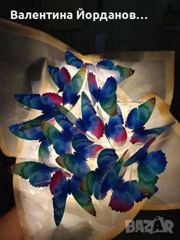 букети със светещи пеперуди , снимка 2 - Декорация за дома - 49609383