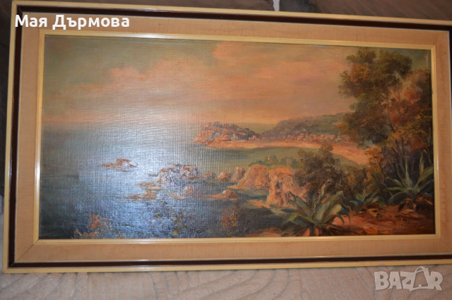 СТАРИННА КАРТИНА маслени бои , снимка 5 - Картини - 45468800