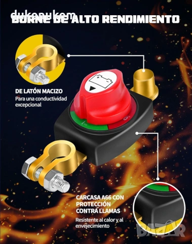 Водоустойчив прекъсвач за акумулатор 148V до 300A, снимка 5 - Части - 53041725